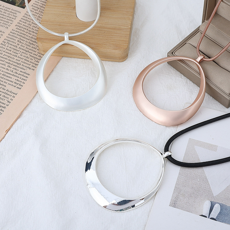 跨境亚马逊爆款欧美外贸新款女士秋冬季饰品复古简约项链毛衣链详情16