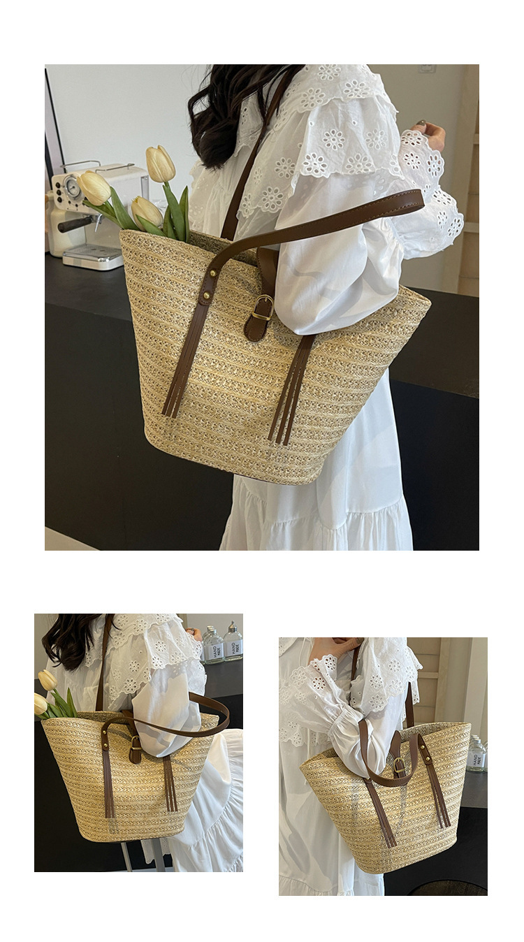 草编大容量包女包编织夏天沙滩女2024新款包包单肩手提托特包大包详情9