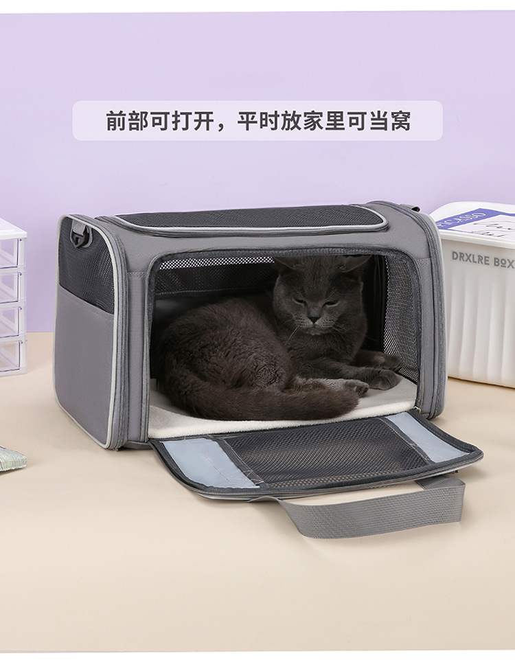Cross-border portable cat bags, large space breathable space capsule, foldable pet bags for cats, wholesale pet backpacks for going out pic 9
