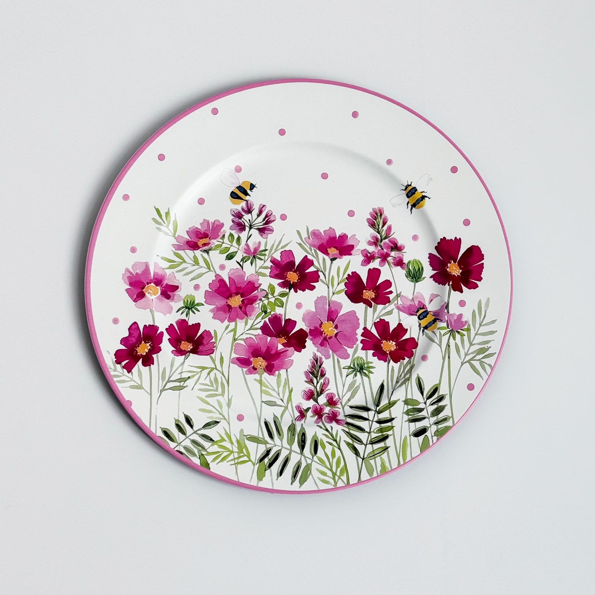 跨镜外贸chargerplates花园花朵系列装饰盘婚礼酒店晚宴派对使用详情12