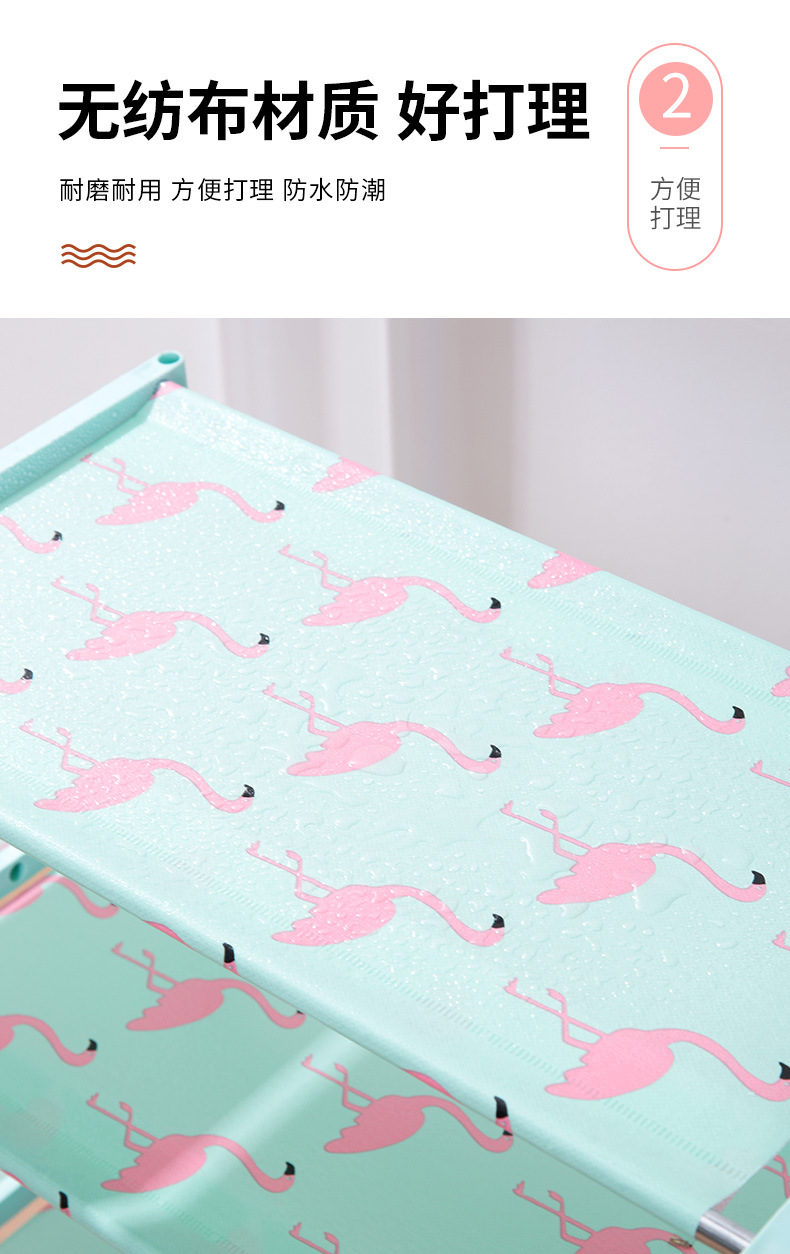 新款家用宿舍不锈钢简易落地多层鞋架防尘收纳鞋柜简约客厅靴架子0471详情5