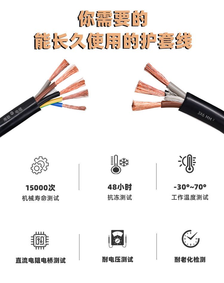 RVV flexible cable reel and cable cross-sectional diagram pic 14