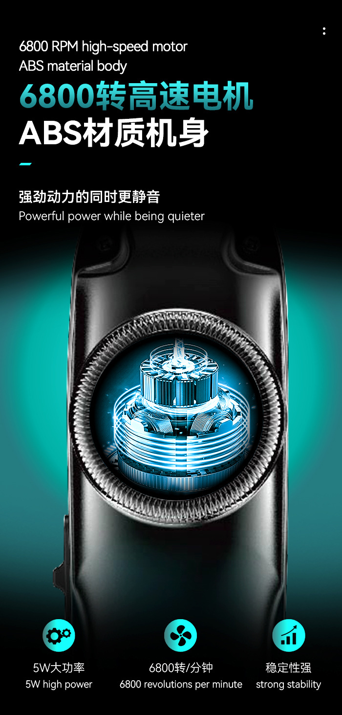 跨境专业科美电推剪家用智能LCD数显理发器通用USB快充雕刻推子详情3
