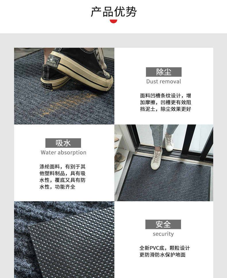 地垫门垫进门地毯脚垫入户门垫子家用厨房玄关大门口可裁剪详情10