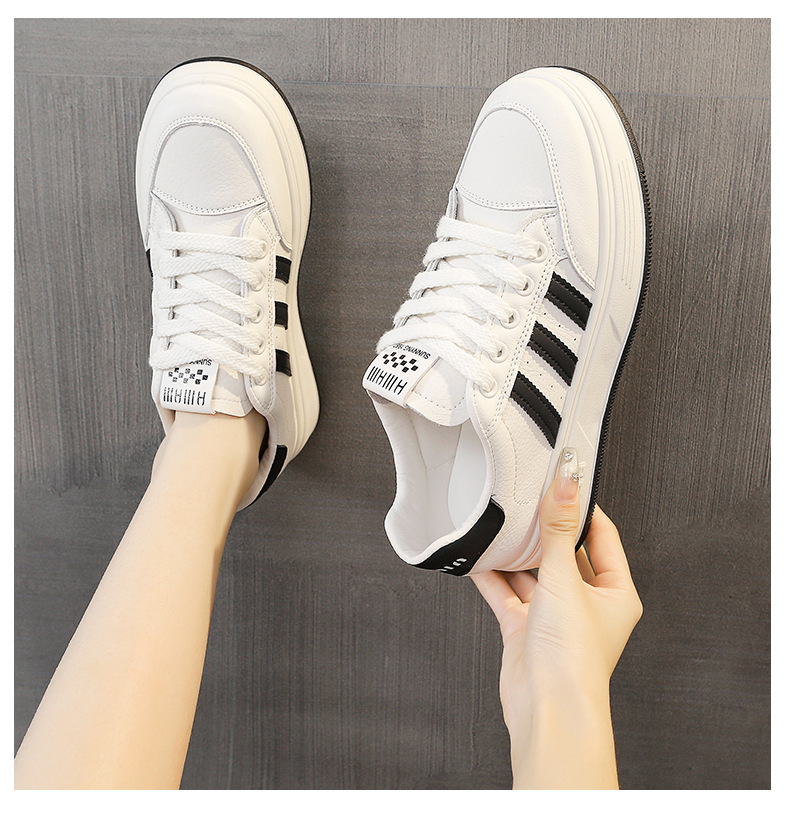 真皮小白鞋女鞋2024早春季时尚百搭厚底单鞋软底休闲鞋运动鞋板鞋详情14