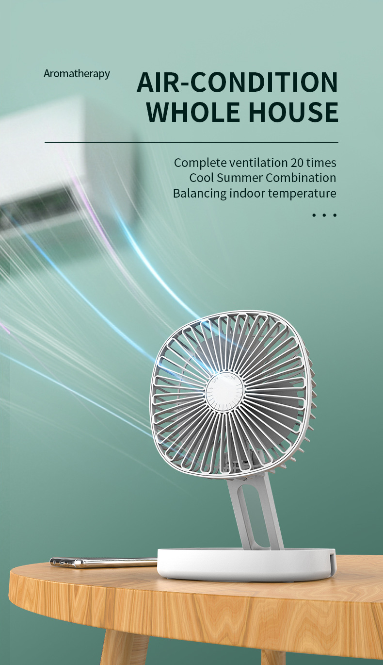 Folding Fan складной вентилятор на третьей скорости, аэродинамический стол на открытом воздухе летом охлаждается ароматический заменитель M141 pic 12