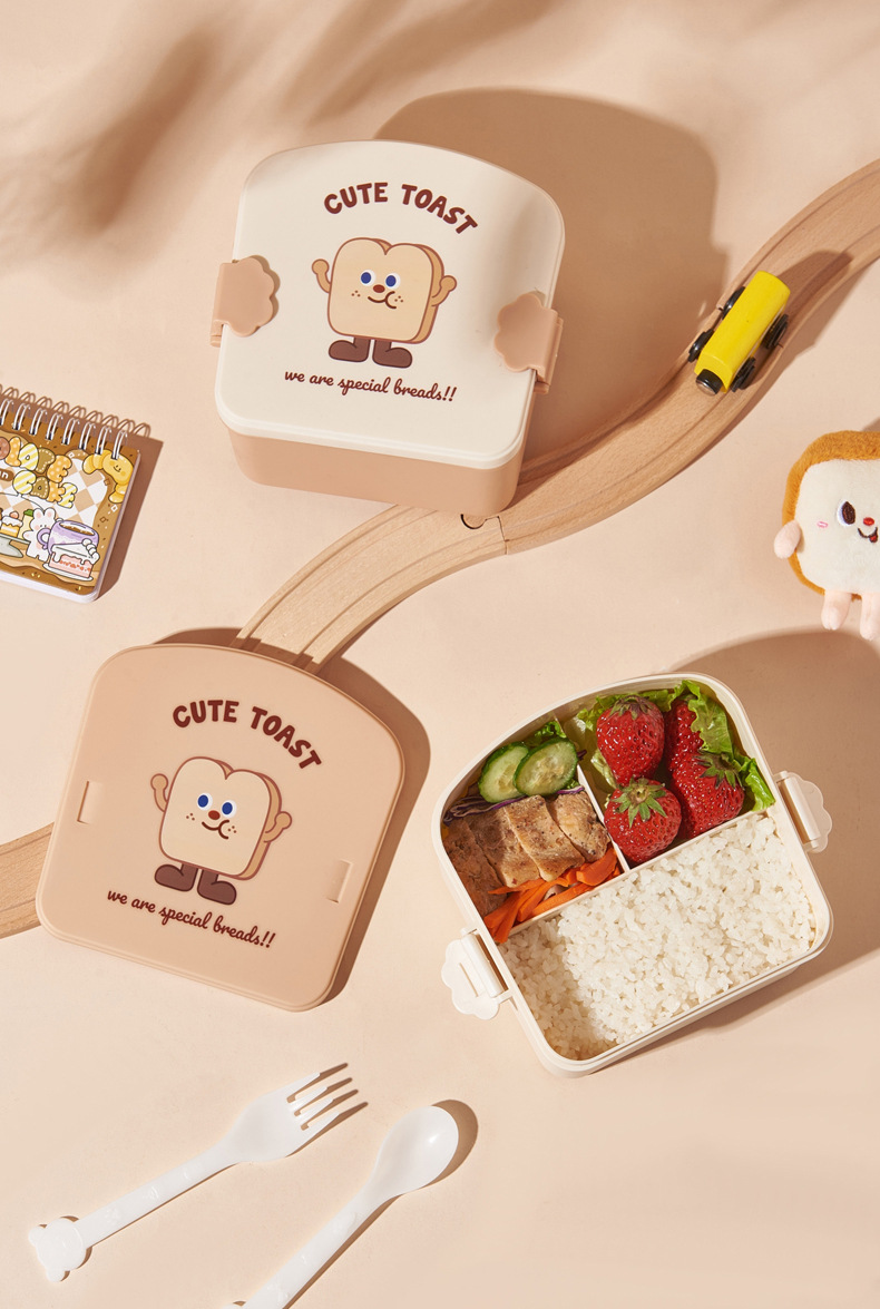 Cute style student lunch box, portable lunch box, office worker bento box, outdoor lunch box, picnic compartments and preservation box pic 8