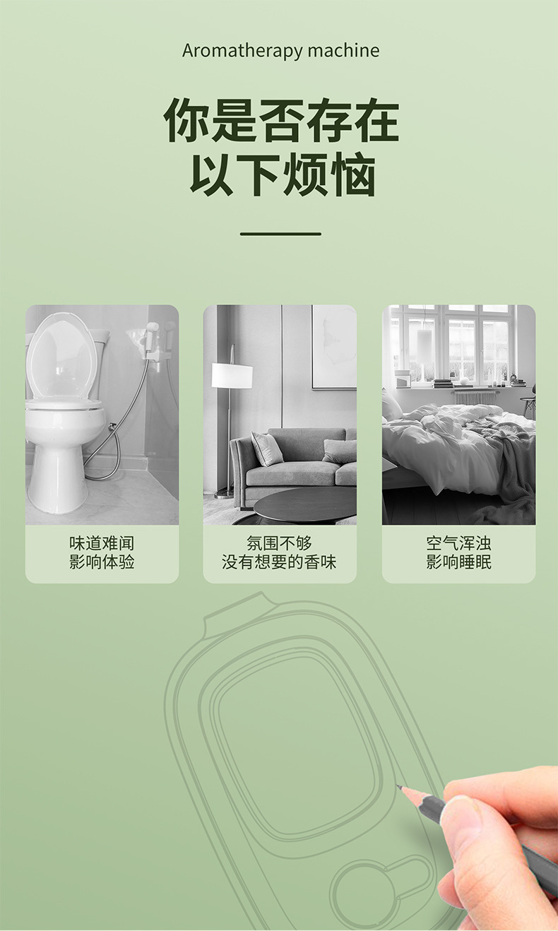 Aroma diffuser, home, bedroom, toilet, bathroom, hotel automatic fragrance machine, air fragrance machine, special for diffusing essential oils pic 1