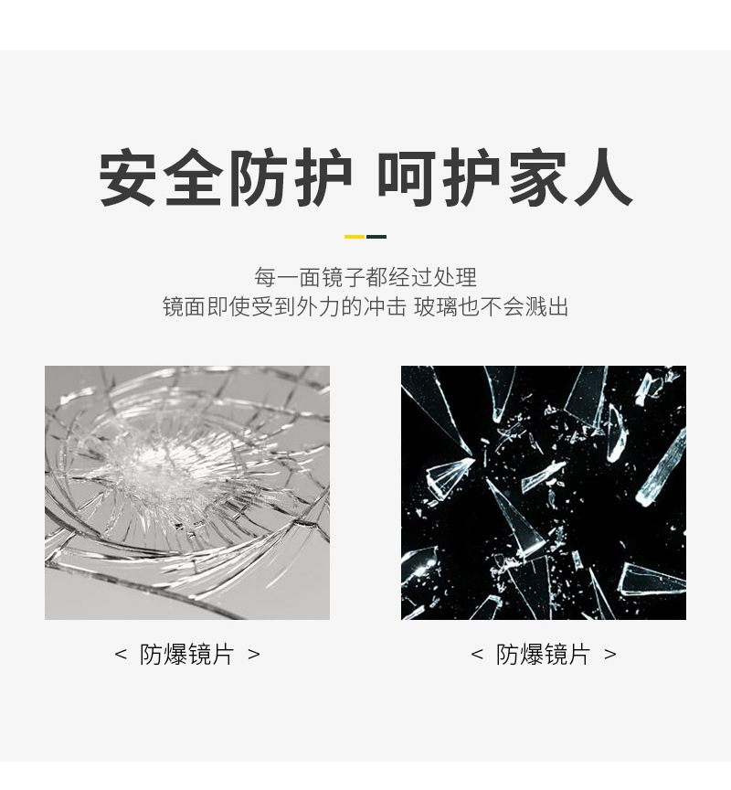 简约卫生间镜子化妆镜厕所浴室镜子宿舍梳妆台镜子带框壁挂浴室镜详情7