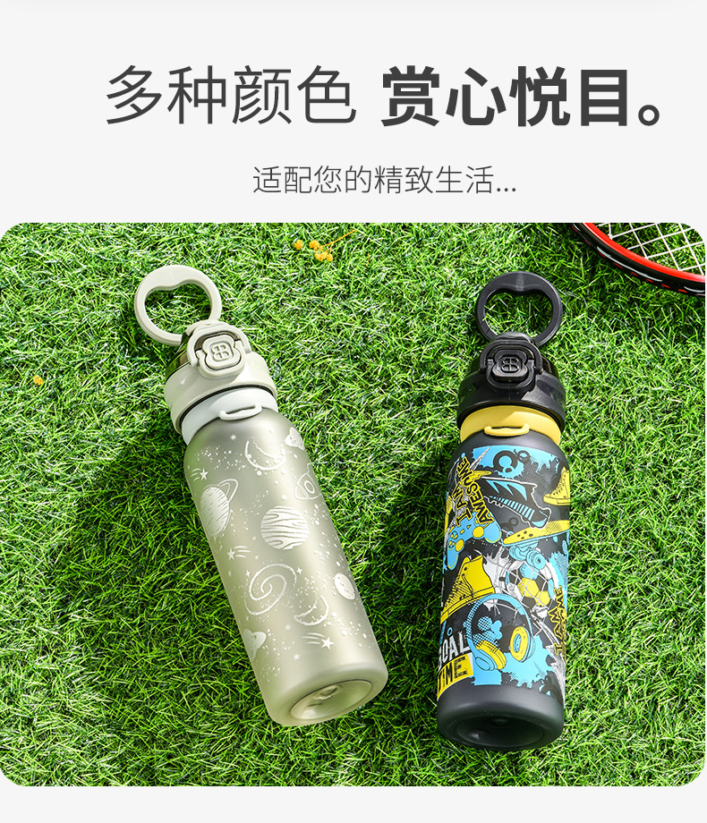 亚马逊希音跨境外贸出口磨砂手提双饮水杯热转印太空杯子男水壶详情4