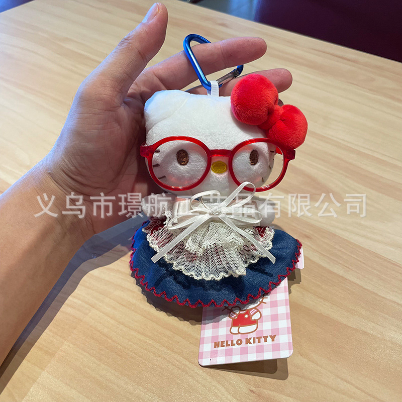 hellokitty small pendant plush toy, genuine Hello kitty cat doll, Hello Kitty keychain bag pendant pic 5