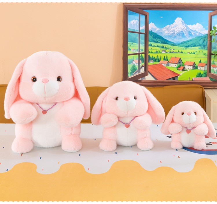 呆萌大耳朵双色兔礼物毛绒玩具儿童睡觉抱枕抓娃娃机公仔跨境批发详情6