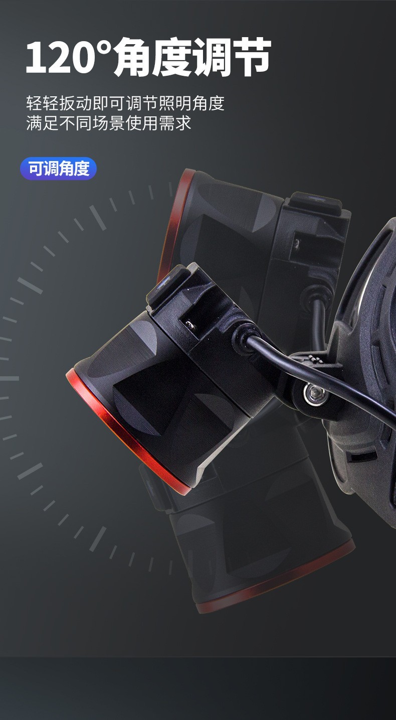 Pailide Cross-border 4+1 headlamp with long-range flashing integrated high-power strong light ultra-bright aluminum alloy for outdoor night fishing and cycling pic 20