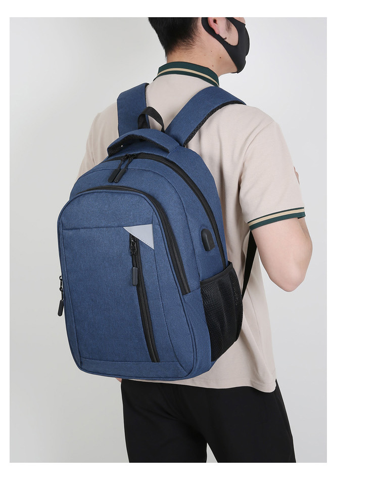 Wholesale 2023 New business double backpack, wear-resistant, water-repellent, large-capacity travel computer bag, casual, fashionable and simple pic 19