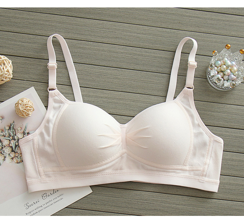 纯棉薄款内衣女大学生初中生高中生女孩小胸聚拢防下垂少女文胸罩详情12
