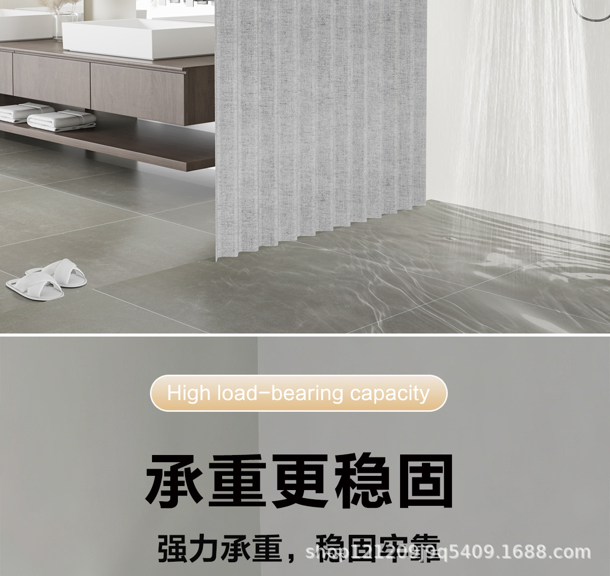 单边万向异型免打孔防水防锈伸缩杆晾衣杆浴帘杆衣柜杆卫生间门帘详情12