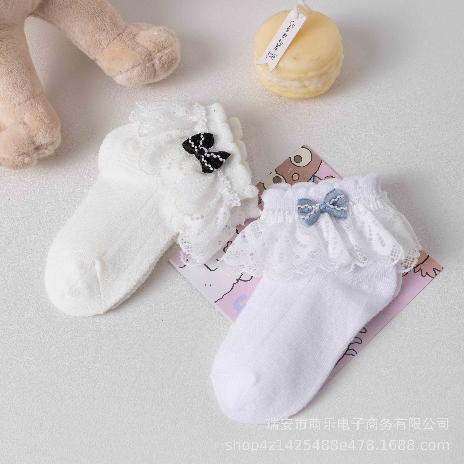 新生婴儿女童蕾丝花边袜棉透气舒适网眼薄款蝴蝶结花边宝宝袜详情10