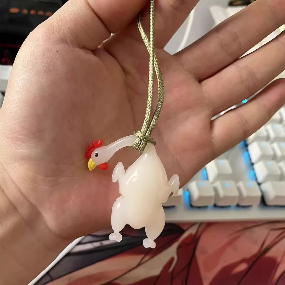 工厂直销车载变色烤鸡烤肉烤猪挂件汽车挂饰创意挂饰网红可爱详情4