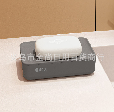 Creative household multi-functional draining soap box, student dormitory bathroom water ripple desktop soap box, storage box pic 3