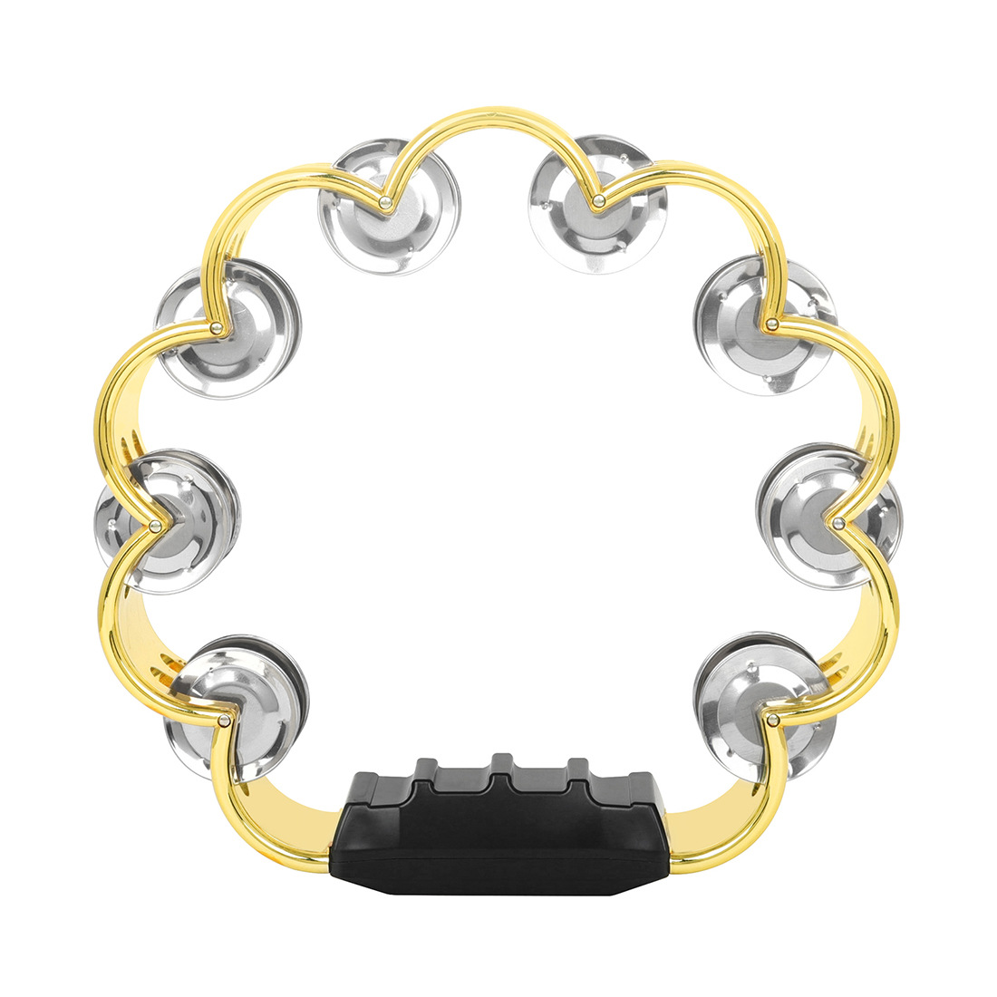 Ciruela de acero inoxidable campana de mano doble anillo de tambor de flores instrumentos de percusión música prop niños danza doble fila campana pic 3