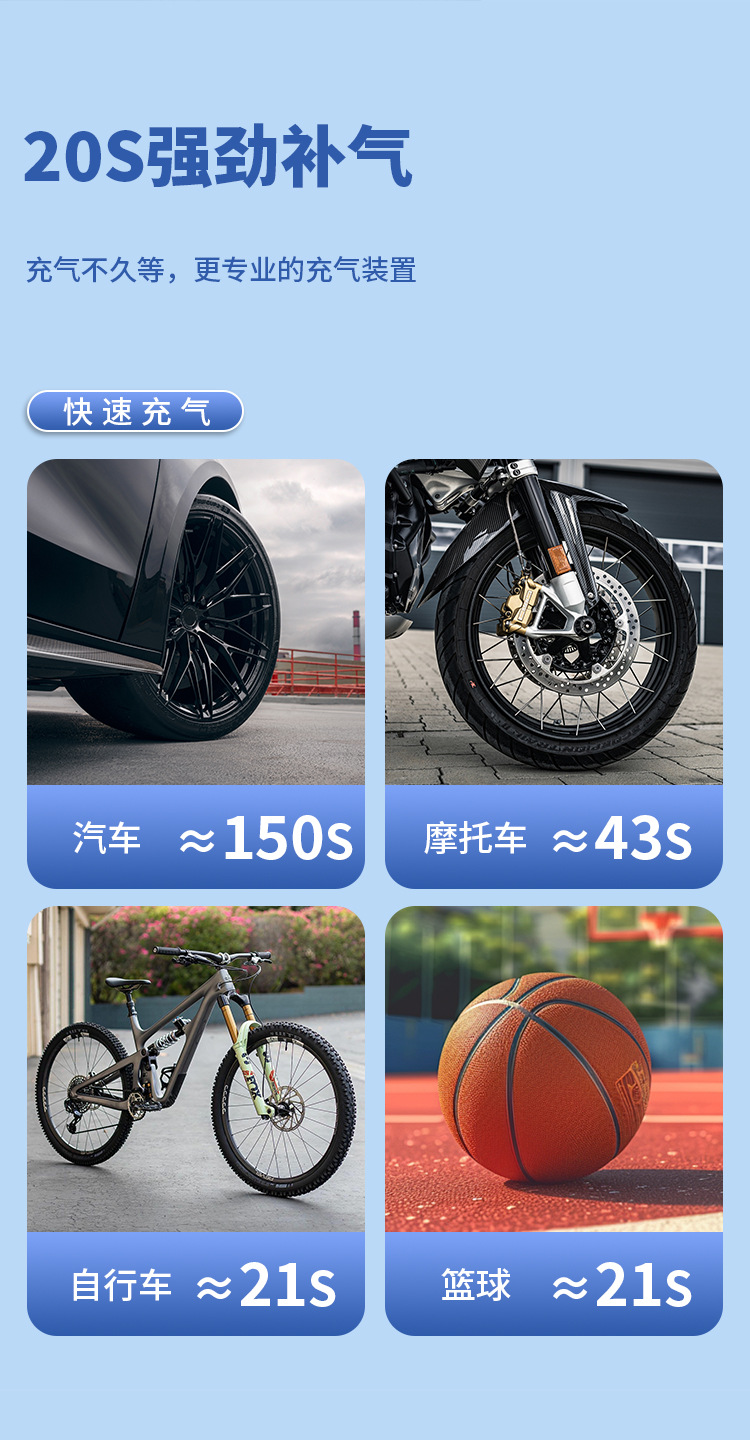 P020跨境17缸车载充气泵智能充停快充双显便携轮胎汽车皮卡充气泵详情10