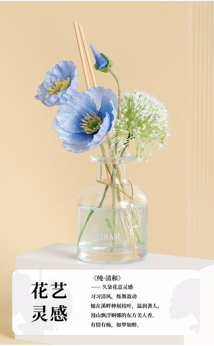 Flower arrangement, home dried flowers, flameless aromatherapy essential oils, home rattan fragrance ornaments, fresh and deodorizing air in the bedroom pic 5