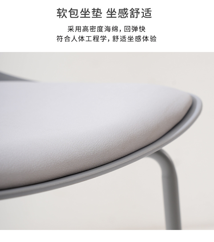 家用餐椅北欧星辰简约设计师彩色餐厅靠背吃饭椅子网红甜品店洽谈椅详情4