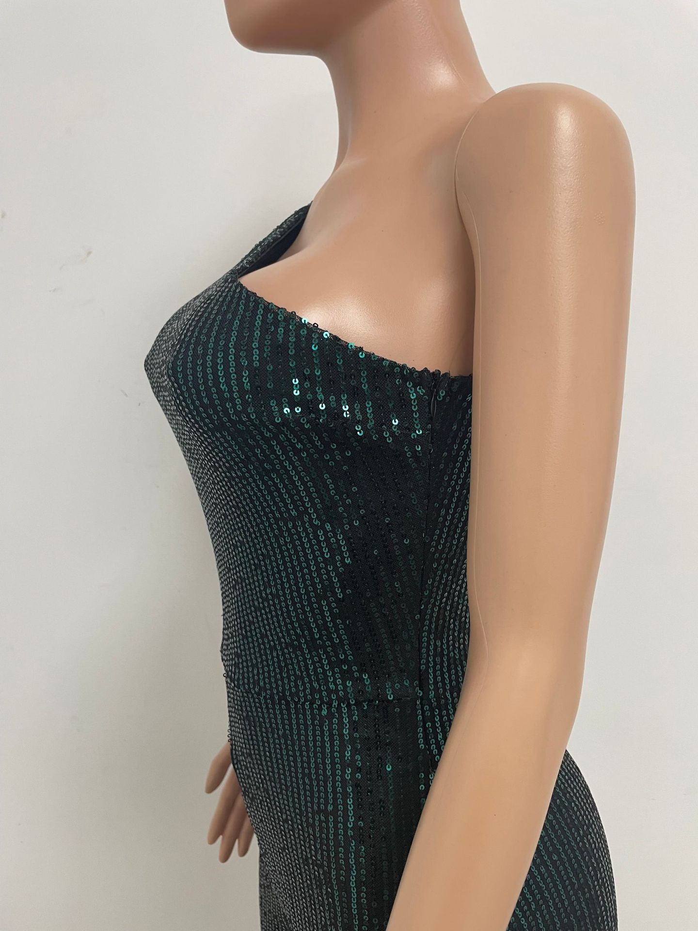 新中式无袖连体衣独立站夏季单肩亮片连体裤女批发详情100