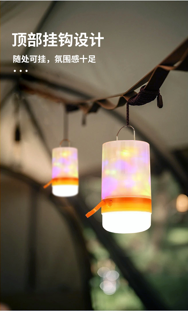 跨境LED彩灯圣诞节日露营帐篷装饰十米灯串USB充电收纳氛围小夜灯详情11