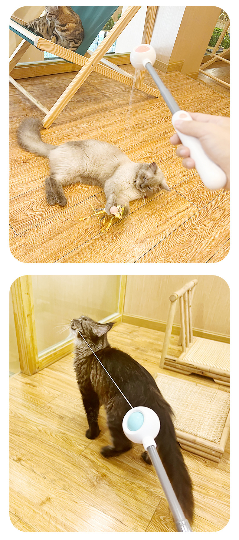 引力弹弹逗猫棒长杆可伸缩猫咪自嗨玩具猫薄荷鱼羽毛跨境宠物用品详情15