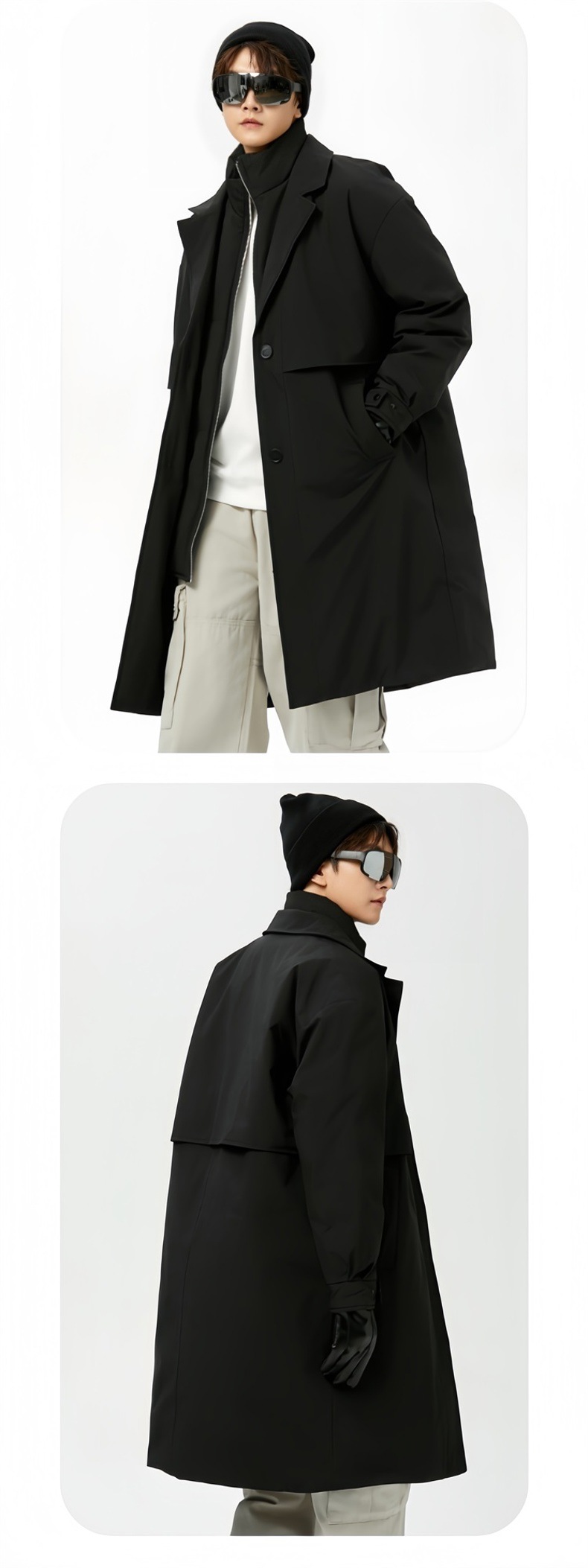 Winter long knee-length couple down jackets for men are bestsellers. Two fashionable cross-border cold-proof and warm windbreakers for men pic 19