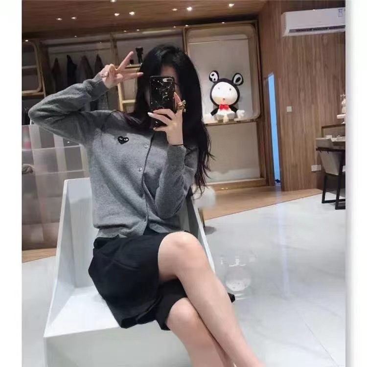 日系爱心羊毛针织衫女play开衫长袖男情侣亲子装川久同款外套保玲详情12