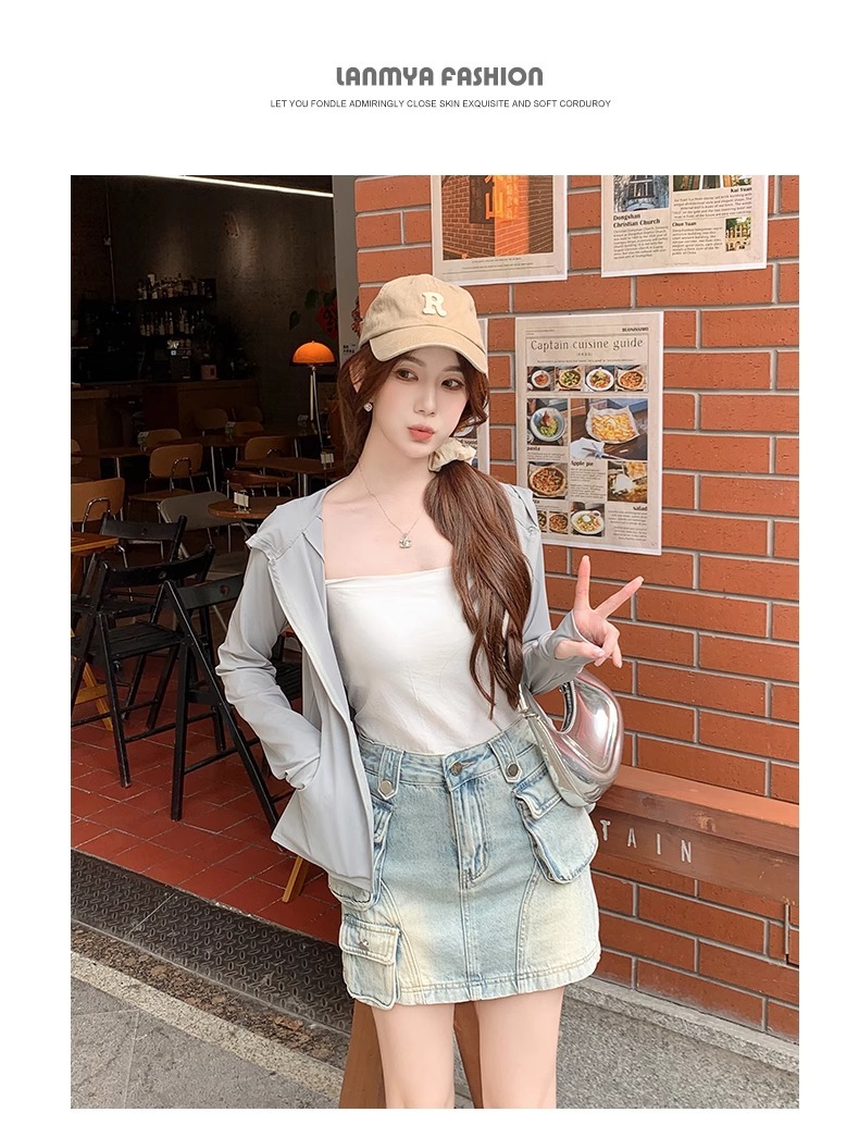 鹅黄色连帽防晒衣女夏季2025新款防紫外线防晒服修身冰丝开衫外套详情37
