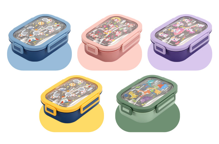 分隔不锈钢饭盒卡通高颜值保温午餐分格便当盒便携学生上班族餐盒01571详情15