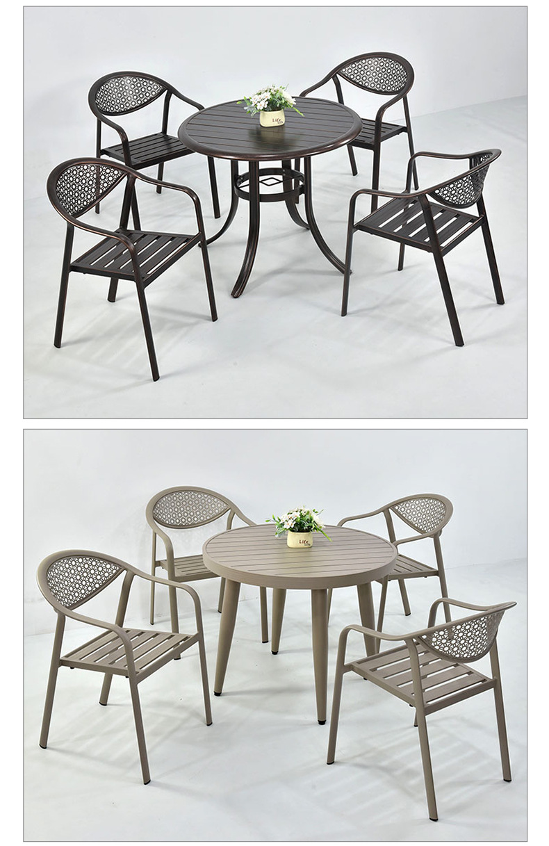 户外椅子休闲单椅室外庭院会议凳子铁艺家用靠背椅阳台铝合金椅详情13