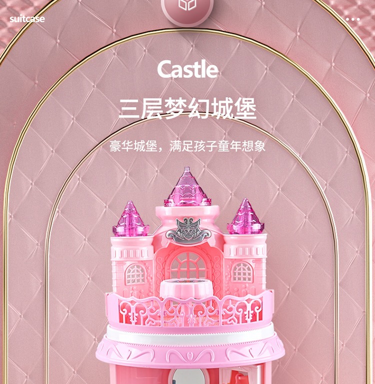 跨境亚马逊女孩童过家家玩具娃娃屋城堡别墅女童过家家DIY公主屋详情7