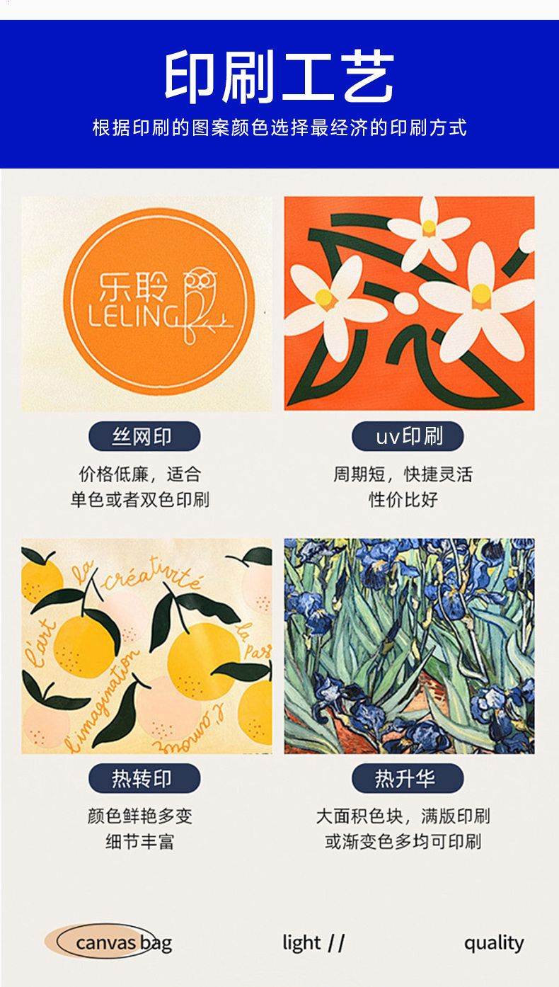 Customized three-dimensional canvas bags, LOGO advertisements, training ribbon tote bags, large-capacity cotton bags for schools and institutions pic 7