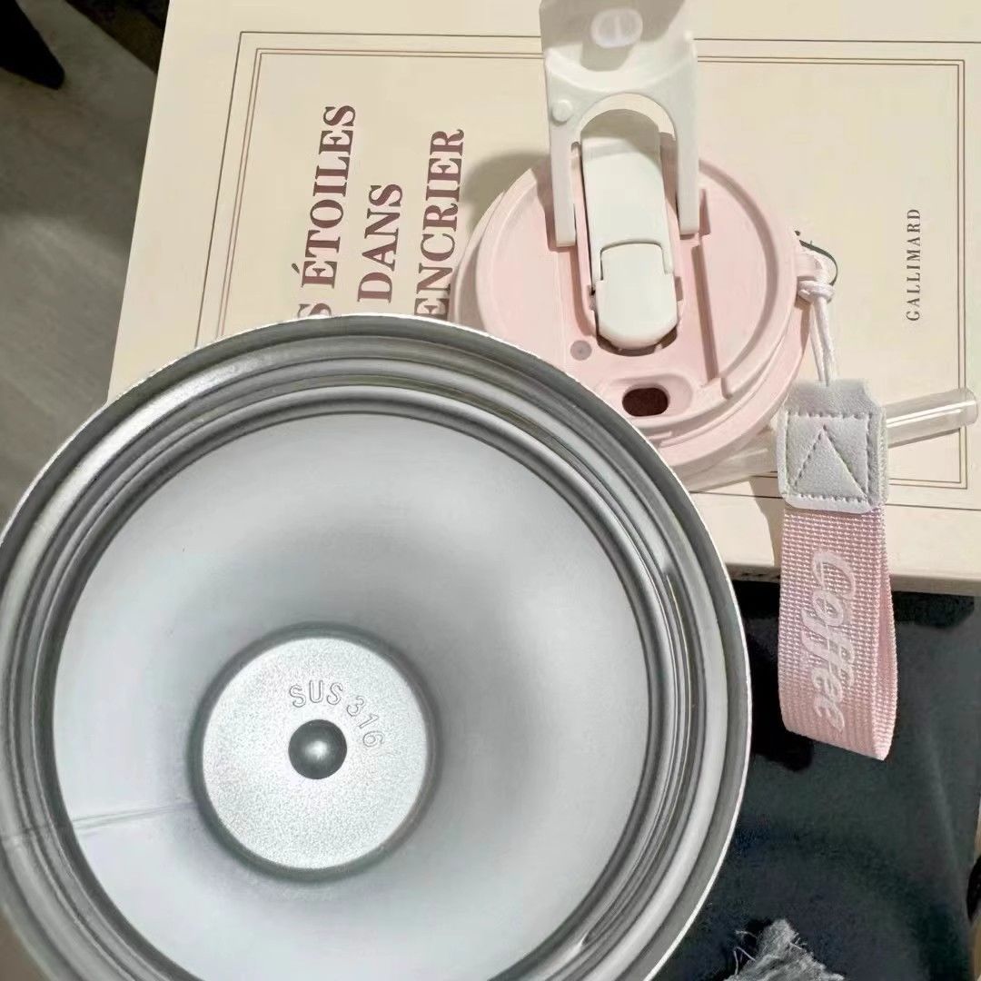 新款铃兰保温杯316不锈钢咖啡杯女生大容量高颜值吸管水杯礼品杯详情6