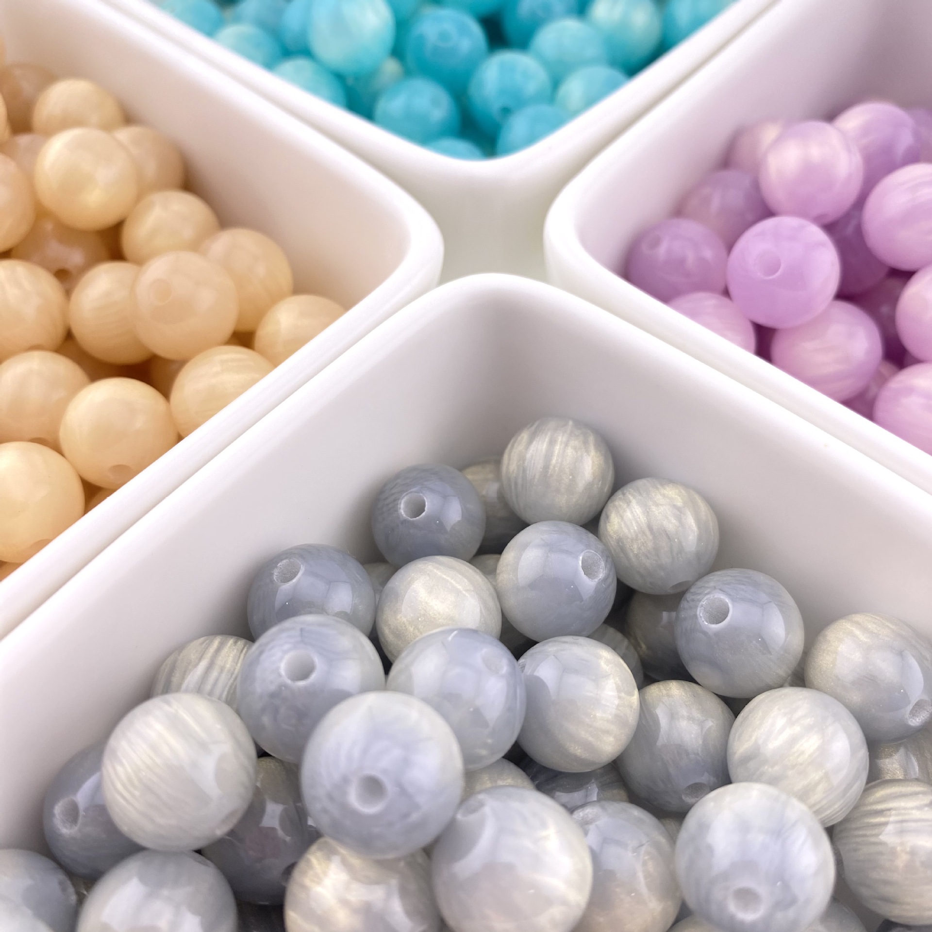 Candy-colored gilded resin beads, round beads, loose beads, string beads, bracelets, necklaces, diy handmade small accessories pic 8