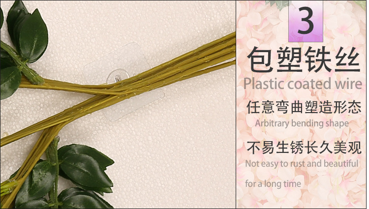 仿真垂吊紫藤花网红婚庆长廊吊顶装饰加密豆花花串假花藤条树枝详情45