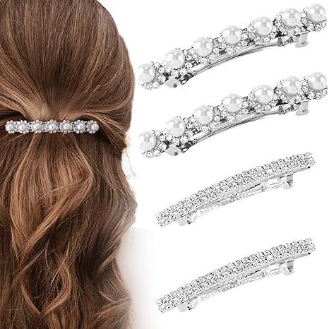 Wholesale of new cross-border elegant and stylish spring clips, alloy hair clips, rhinestone, Korean version of the back of the head ponytail clip headwear pic 22
