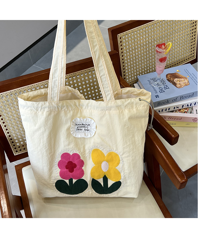 春夏新款小花布包潮流刺绣花朵托特包时尚2025ins 风包女上班通勤详情5