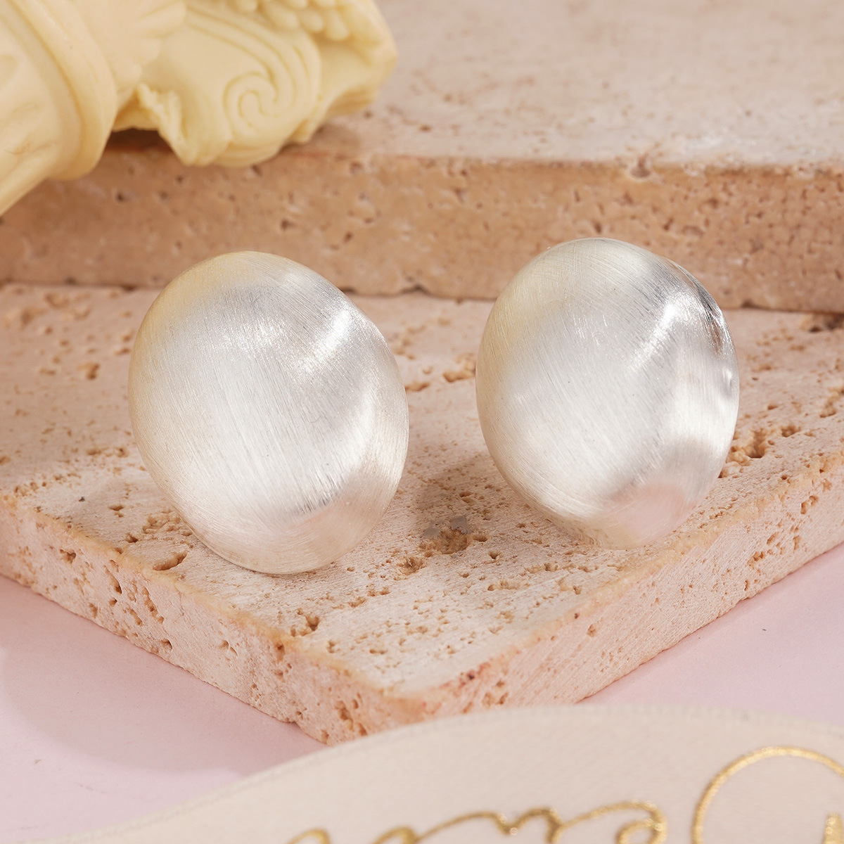 简约金属电镀跨境花朵时尚流苏耳环拉丝金银戒指夸张设计长款耳饰详情25