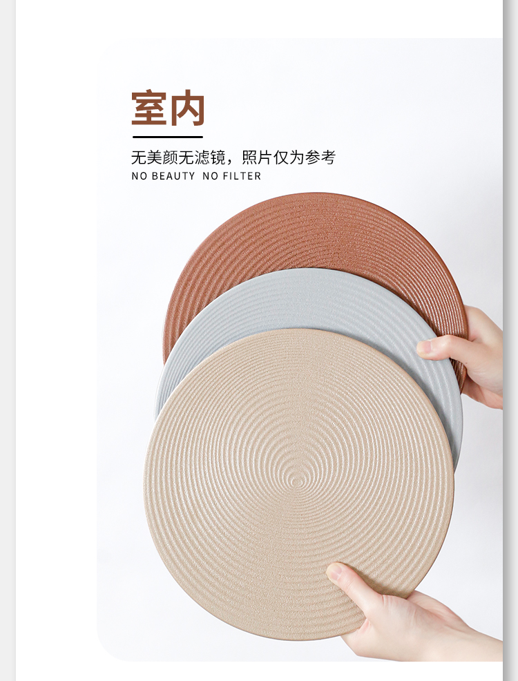 4ah密胺餐具圆形黑色盘子商用塑料餐盘日料圆盘烤肉盘披萨平盘寿详情18