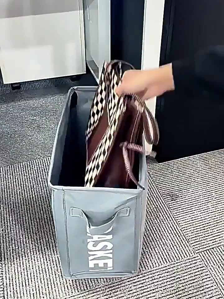 办公室好物桌下收纳书包置物架带滑轮可折叠宿舍零食工位放包神器详情8