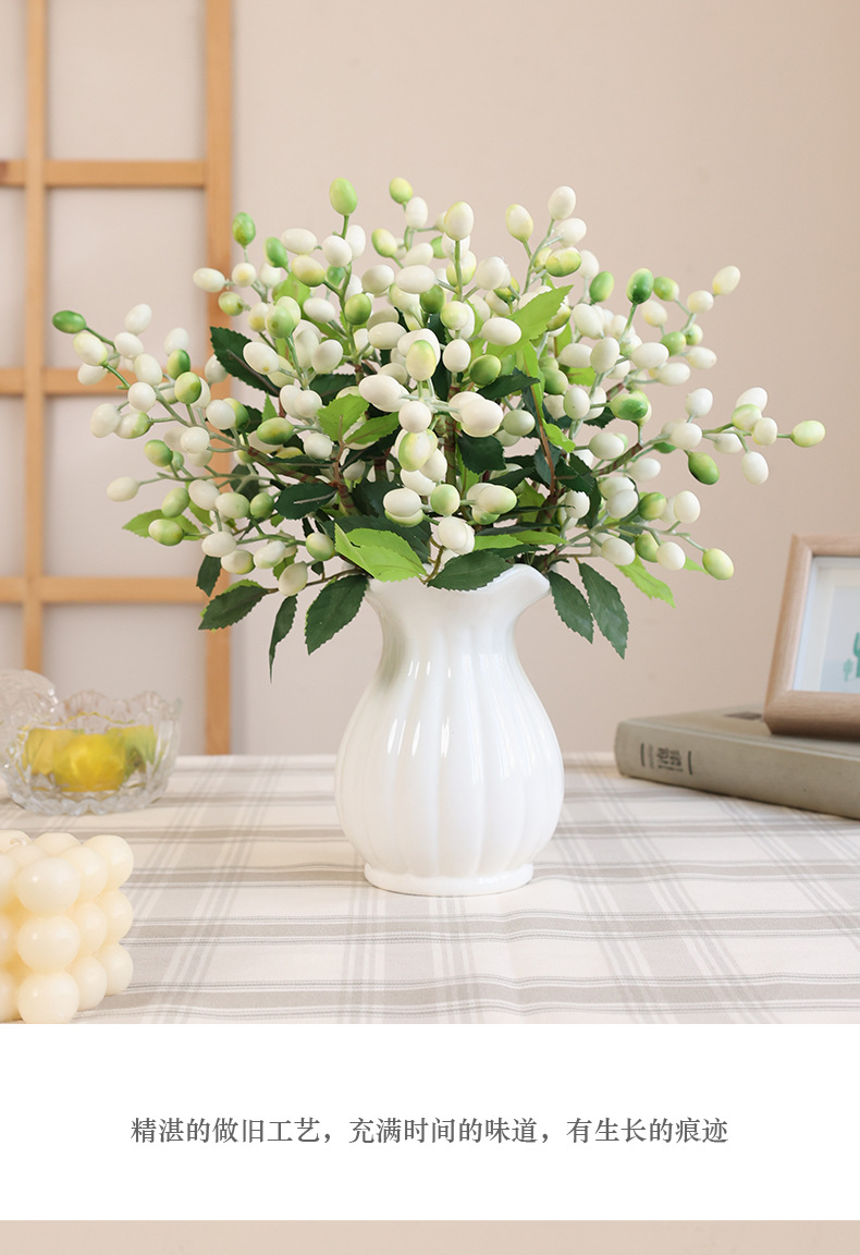 仿真圣诞浆果橄榄枝橄榄果北欧家居装饰摆件摄影道具人造果实办公文化园艺装饰品详情21