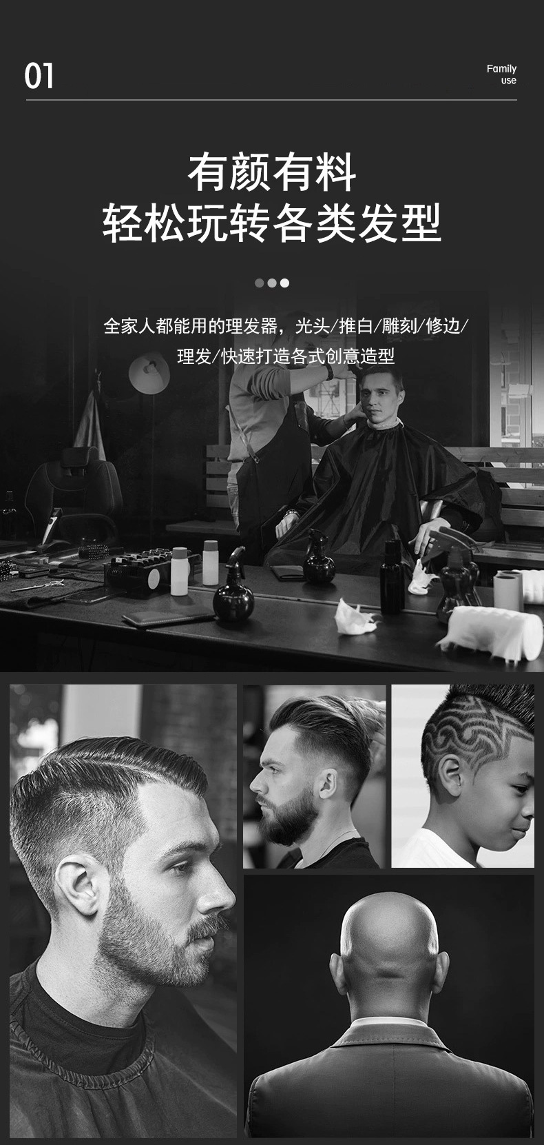 SOLIMPIA electric hair clippers wholesale, shaving and hairdressing tools, digital display hair salon electric clippers, engraved oil hair clippers pic 4