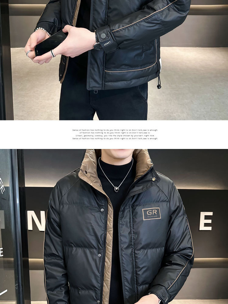 男士羽绒服冬季2024新款潮牌帅气男装拼色立领高端加厚秋冬装外套详情24