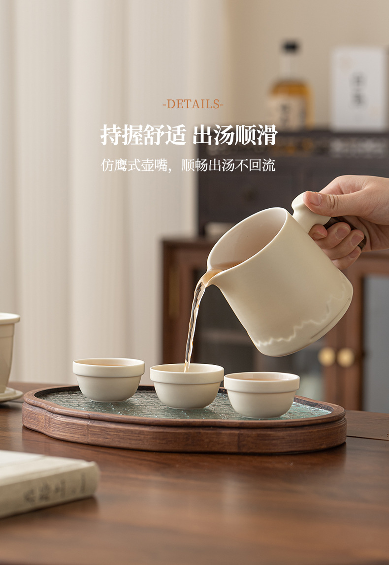 日式旅行茶具套装黑陶快客杯便携式收纳功夫泡茶器伴手礼定制logo详情15