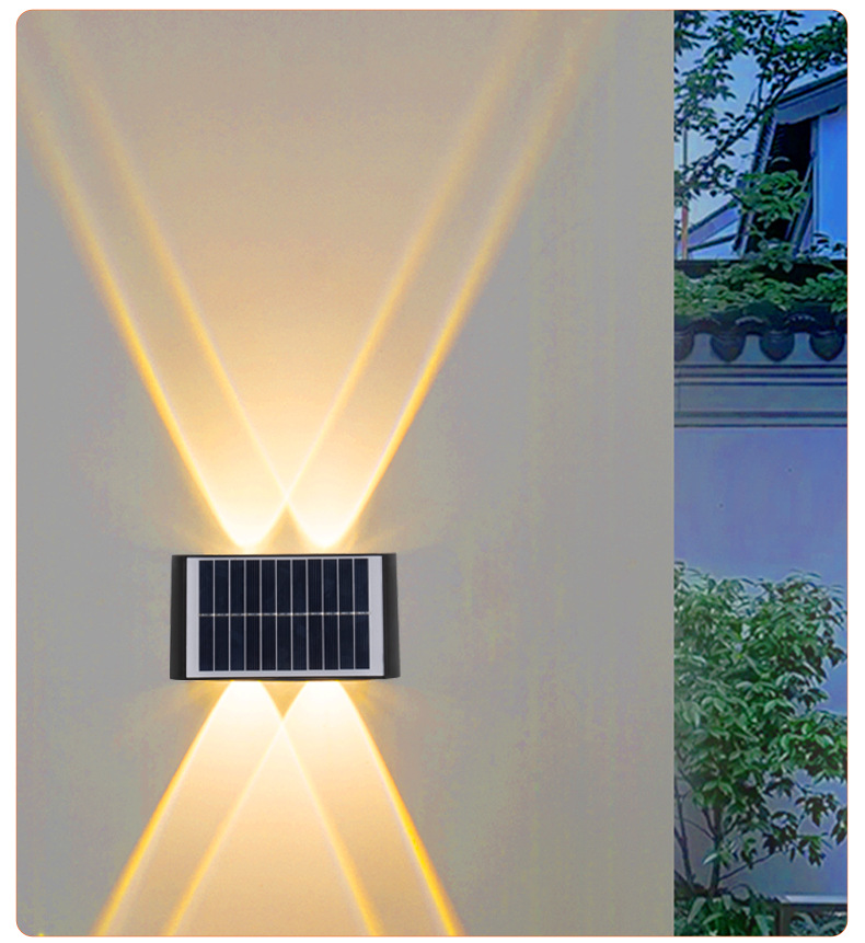 明帆跨境太阳能洗墙射灯氛围灯别墅花园上下发光壁灯led太阳能板详情13